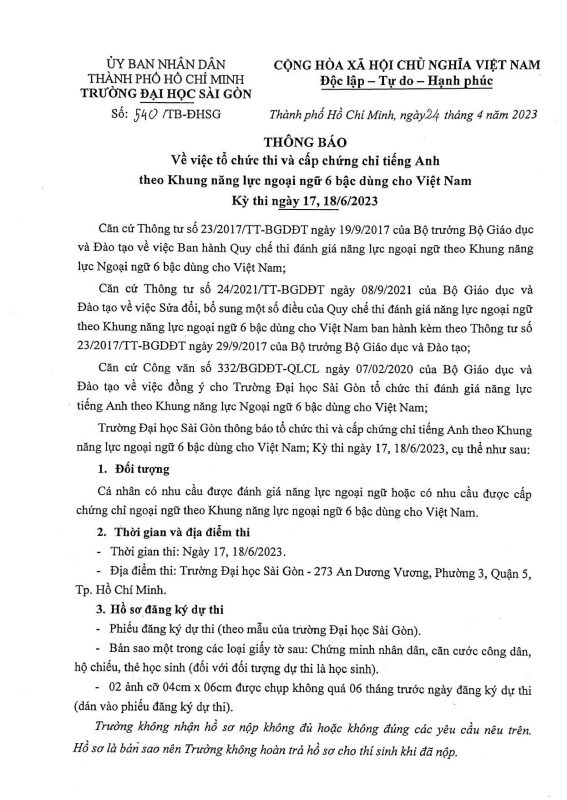 Khoa Giáo dục – Trường Đại học Sài Gòn