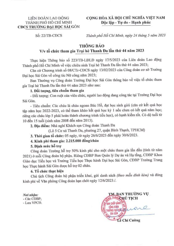 Khoa Giáo dục – Trường Đại học Sài Gòn