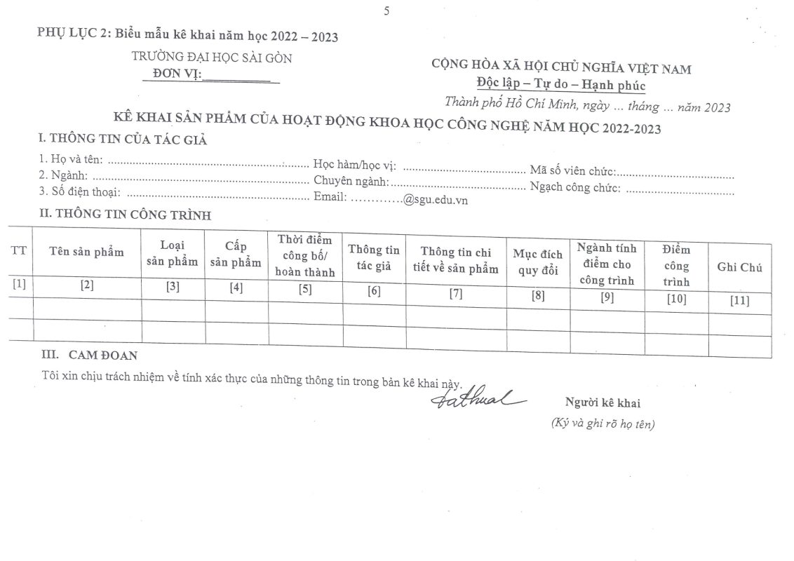 Khoa Giáo dục – Trường Đại học Sài Gòn