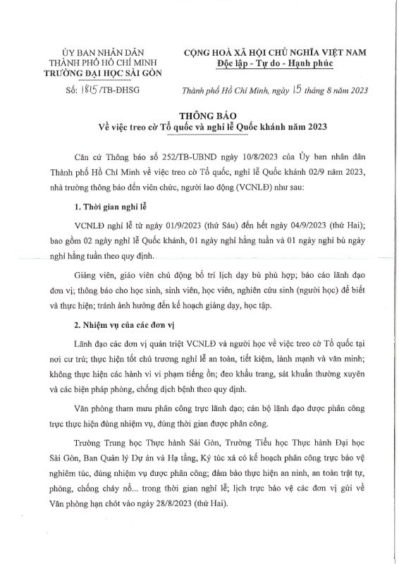 Khoa Giáo dục – Trường Đại học Sài Gòn