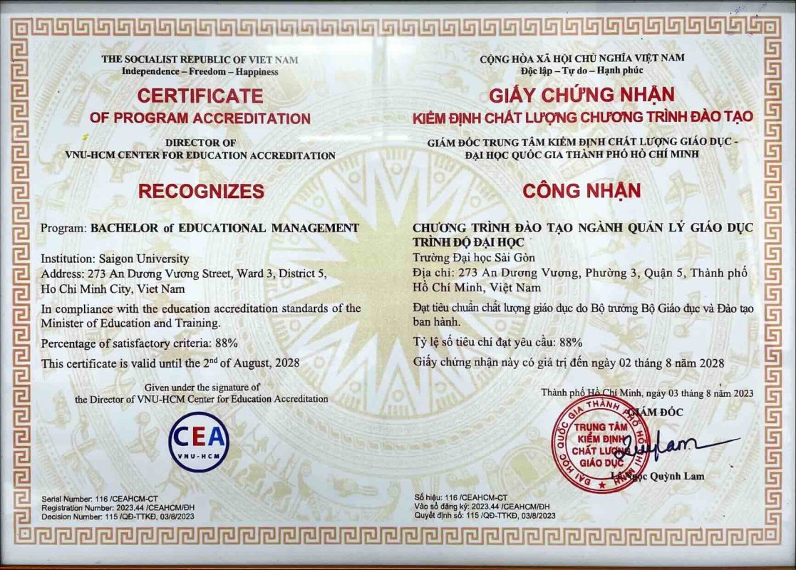 Khoa Giáo dục – Trường Đại học Sài Gòn