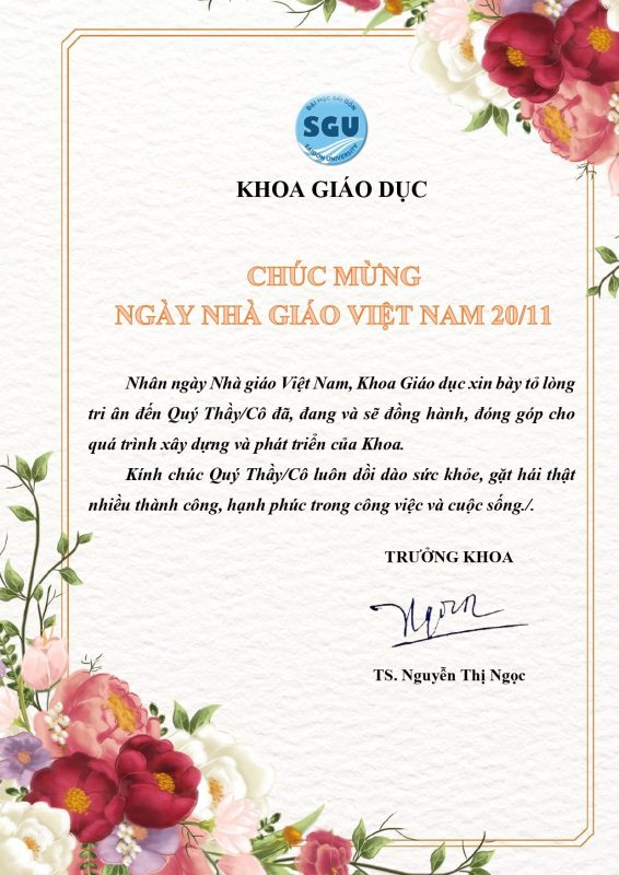 Khoa Giáo dục – Trường Đại học Sài Gòn